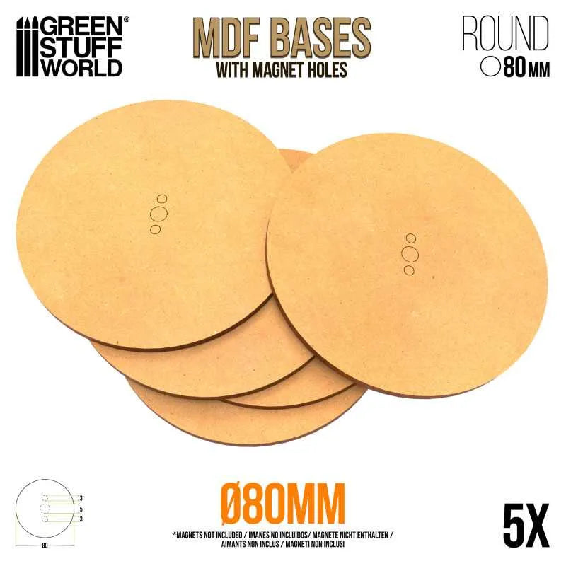 
                  
                    MDF Bases - Round 80mm x5
                  
                