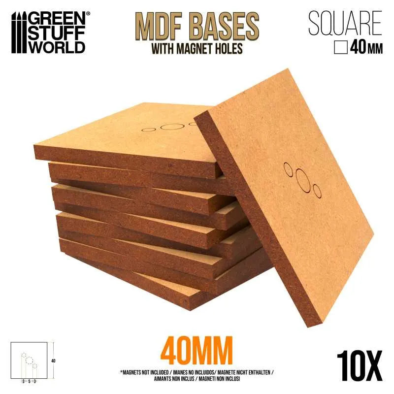 MDF Bases - Square 40mm x10