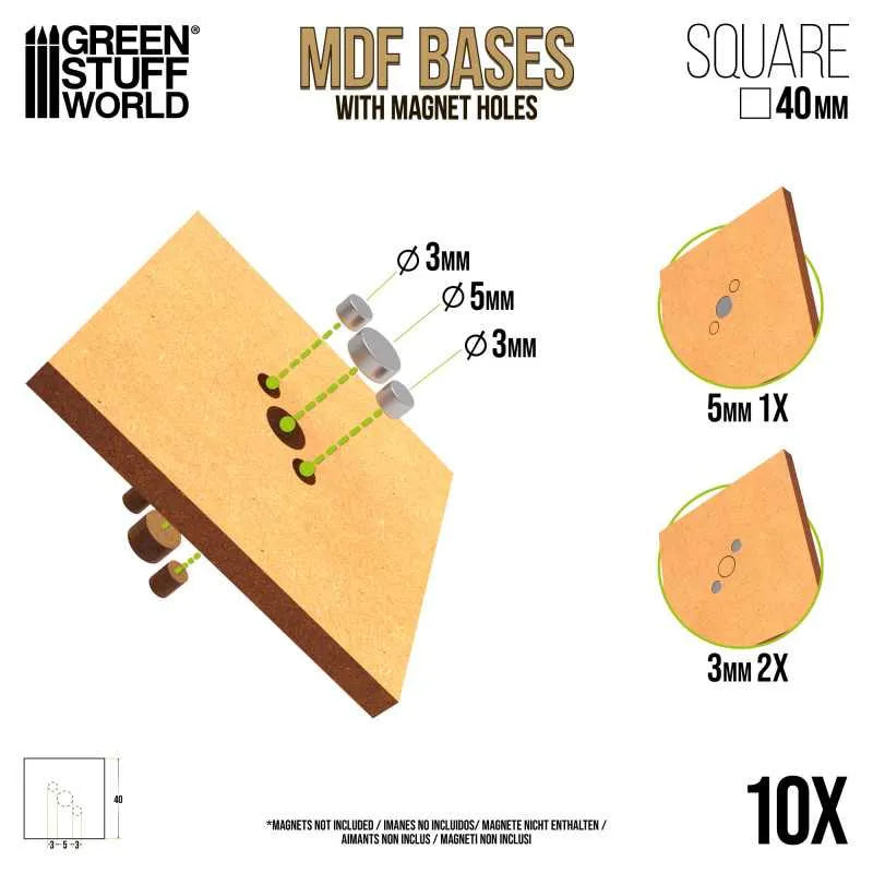 
                  
                    MDF Bases - Square 40mm x10
                  
                