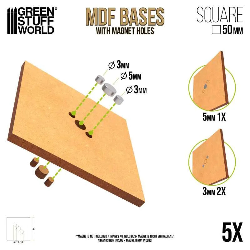 
                  
                    MDF Bases - Square 50mm x5
                  
                