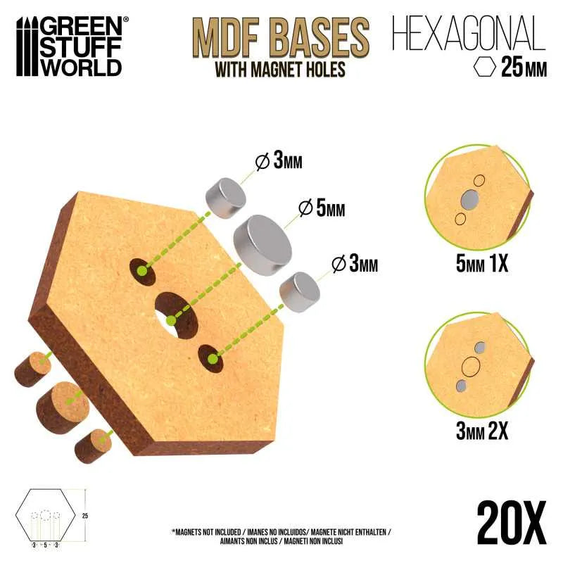 
                  
                    MDF Bases - Hexagonal 25mm x20
                  
                