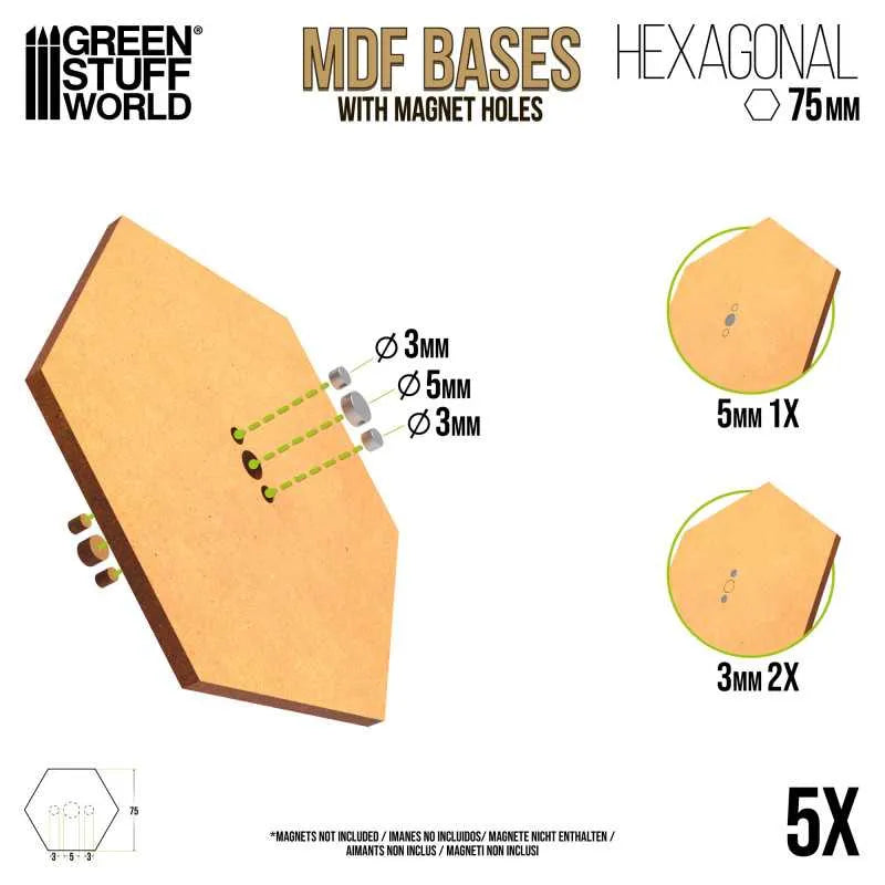 
                  
                    MDF Bases - Hexagonal 75mm x5
                  
                