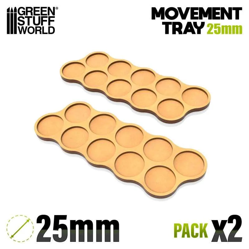 MDF Movement Trays 25mm x10 - Skirmish