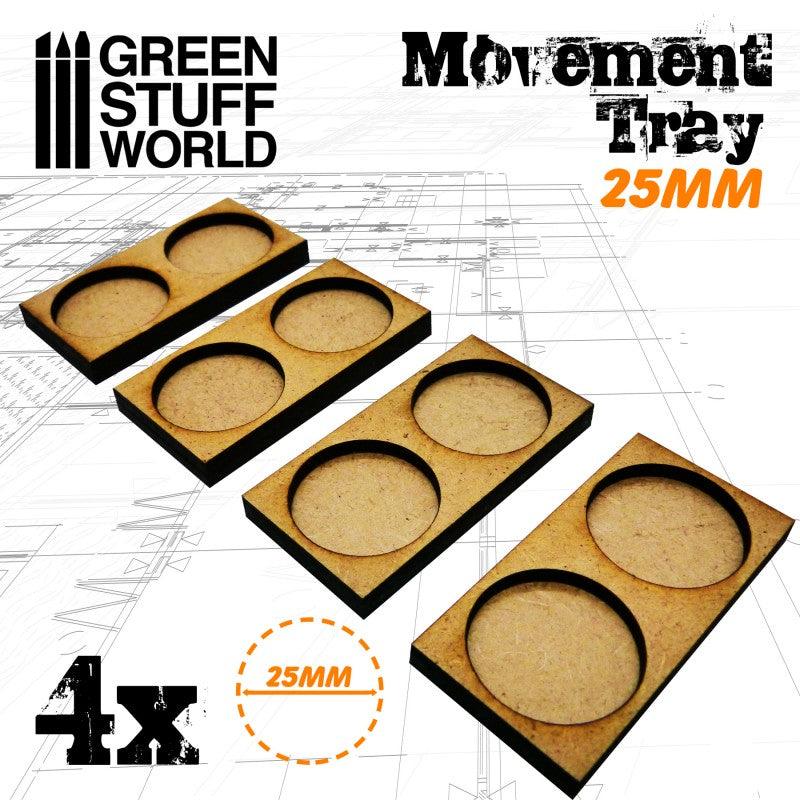 MDF Movement Trays 25mm 2x1 - Skirmish Lines - ZZGames.dk