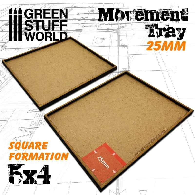 MDF Movement Trays 25mm 5x4 - ZZGames.dk