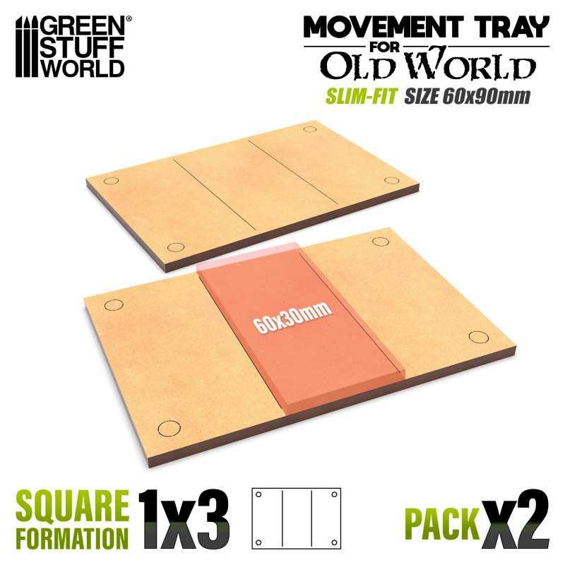 MDF Movement Trays 90x60mm Slimfit - ZZGames.dk