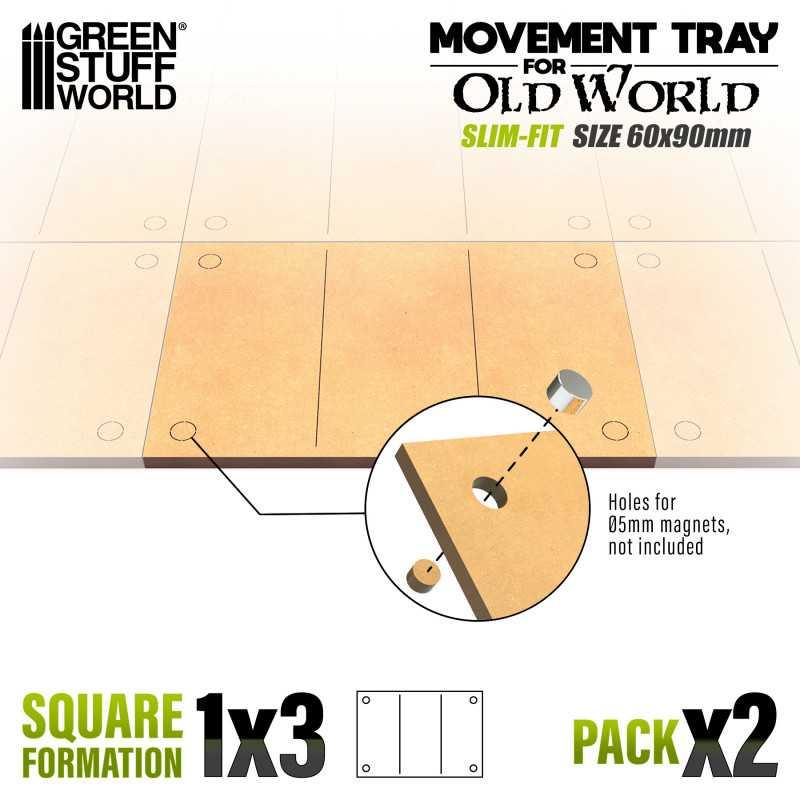 MDF Movement Trays 90x60mm Slimfit - ZZGames.dk