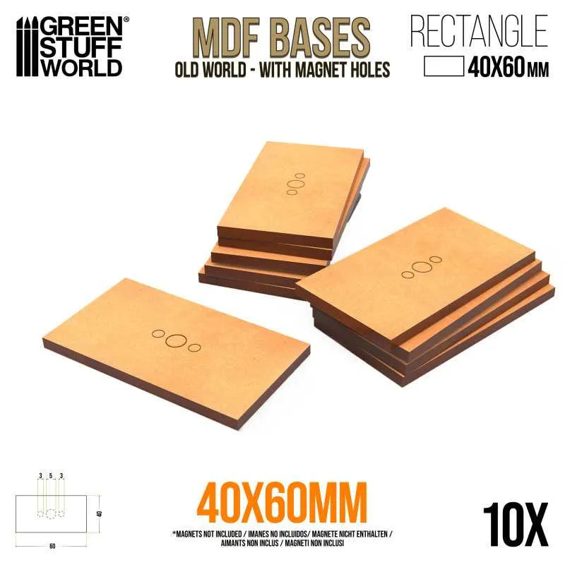 MDF Bases - Rectangle 40x60mm x10