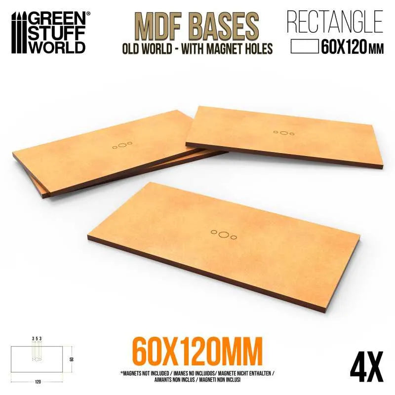 MDF Bases - Rectangle 60x120mm x4