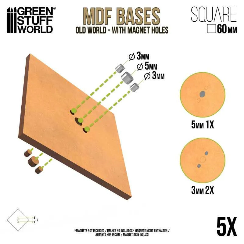 
                  
                    MDF Bases - Square 60mm x5
                  
                