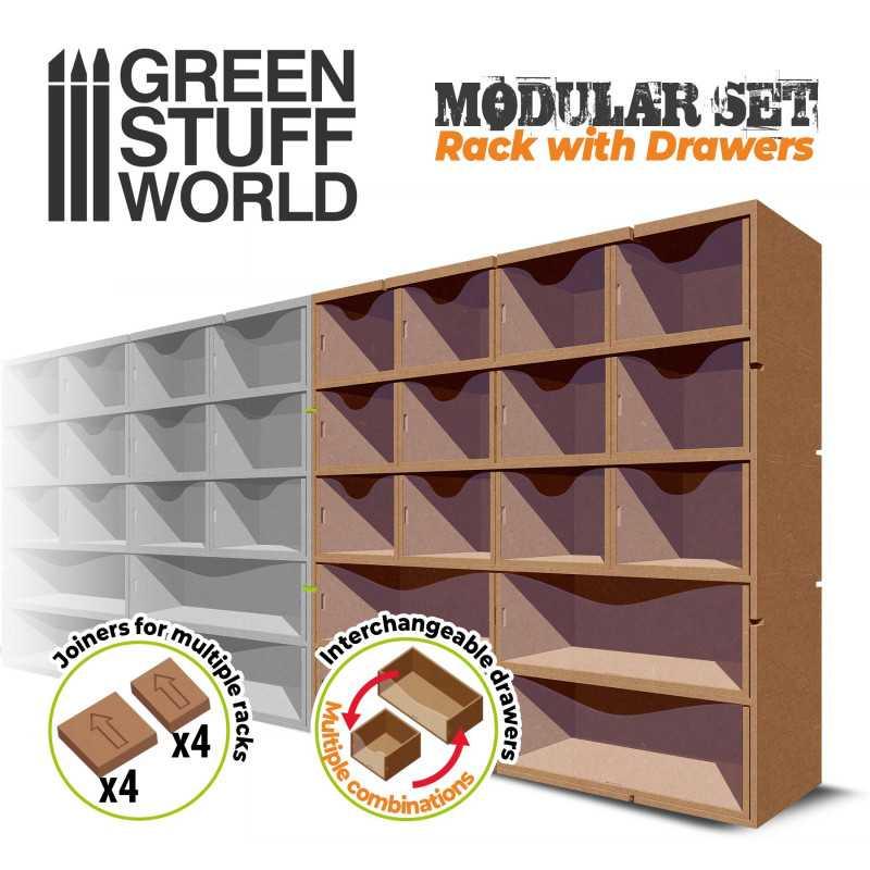 MDF Vertical rack with Drawers - ZZGames.dk