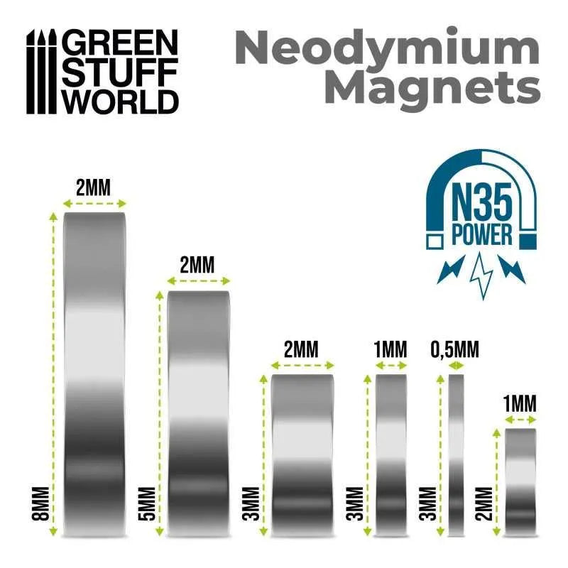 
                  
                    Neodymium Magnets 2x1mm - 100 units (N35) - ZZGames.dk
                  
                