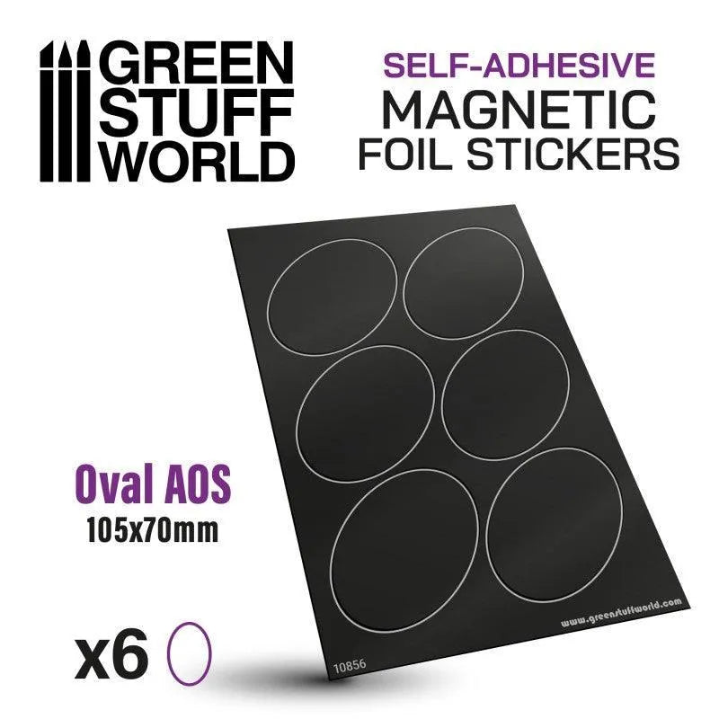 Oval Magnetic Sheet SELF-ADHESIVE - 105x70mm - ZZGames.dk