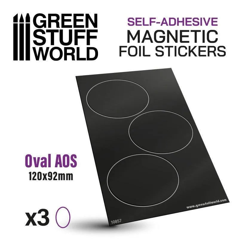 Oval Magnetic Sheet SELF-ADHESIVE - 120x92mm - ZZGames.dk