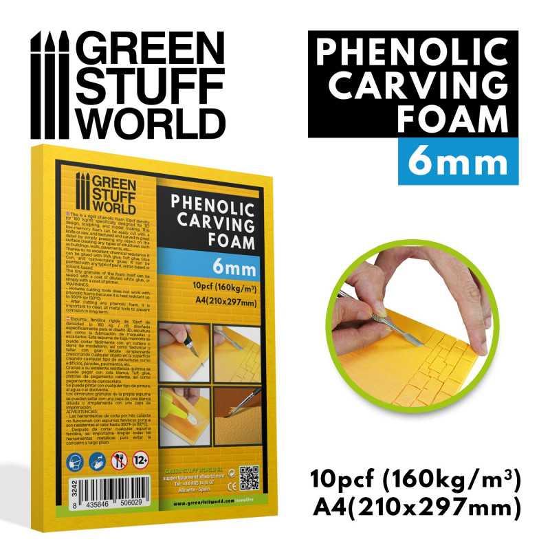 Phenolic Carving Foam 6mm - A4 size - ZZGames.dk