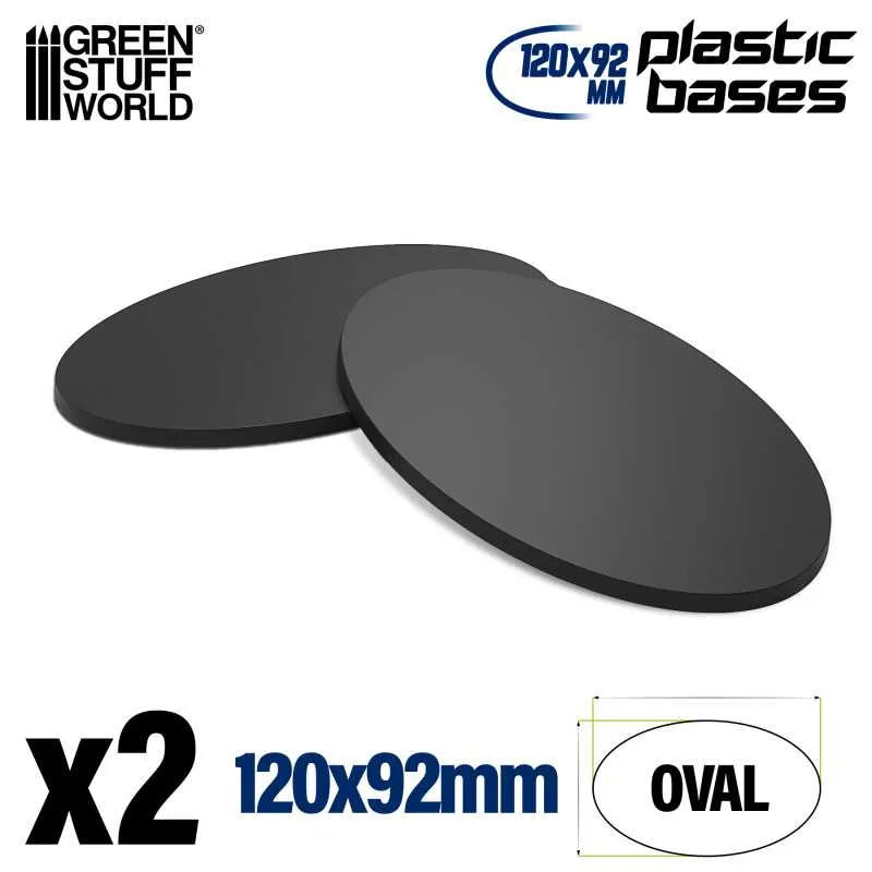 Plastic Bases - Oval Pill 120x92mm x2