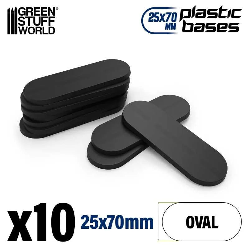 Plastic Bases - Oval Pill 25x70mm x10