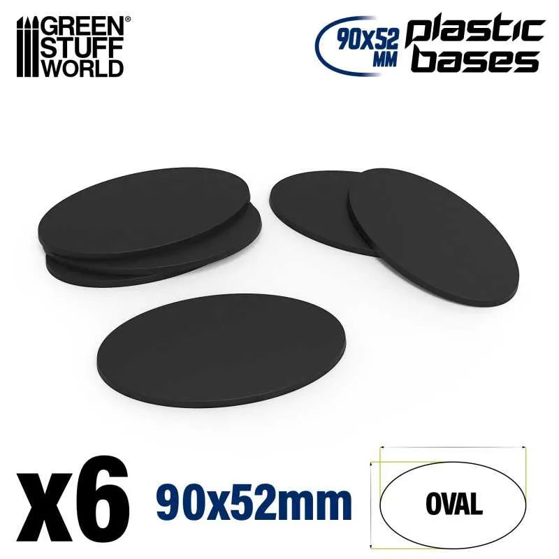 Plastic Bases - Oval Pill 90x52mm x6