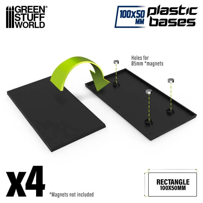 
                  
                    Plastic Bases - Rectangle 100x50mm x4
                  
                