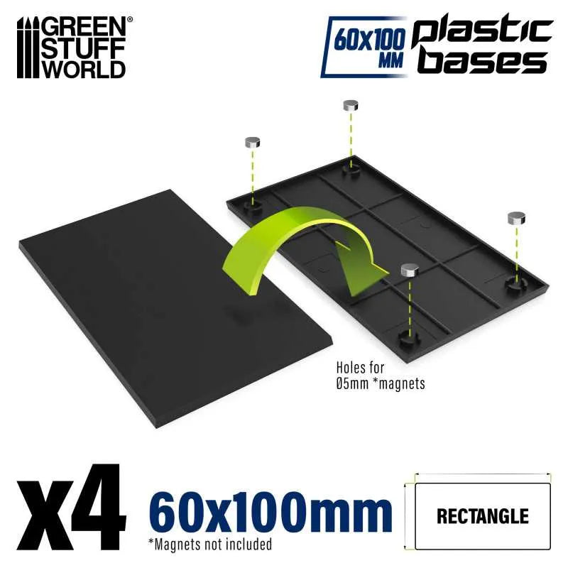 
                  
                    Plastic Bases - Rectangle 100x60mm x4
                  
                