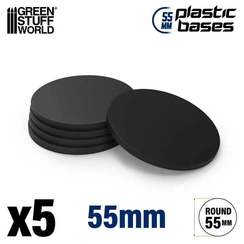 Plastic Bases - Round 55mm x5