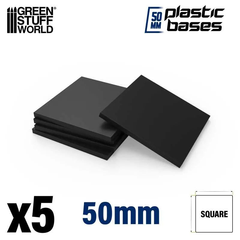 Plastic Bases - Square 50x50mm x5