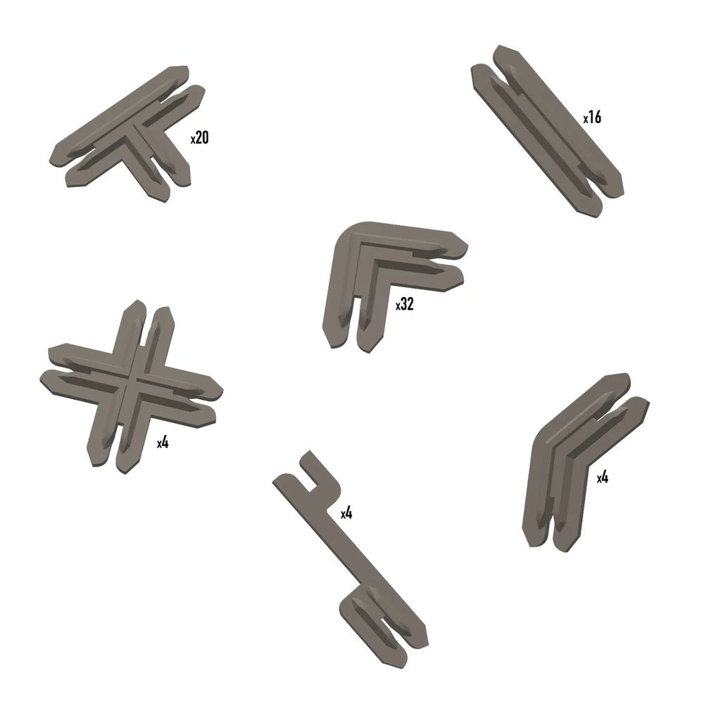 Plastic Terrain Clips - Brown - ZZGames.dk