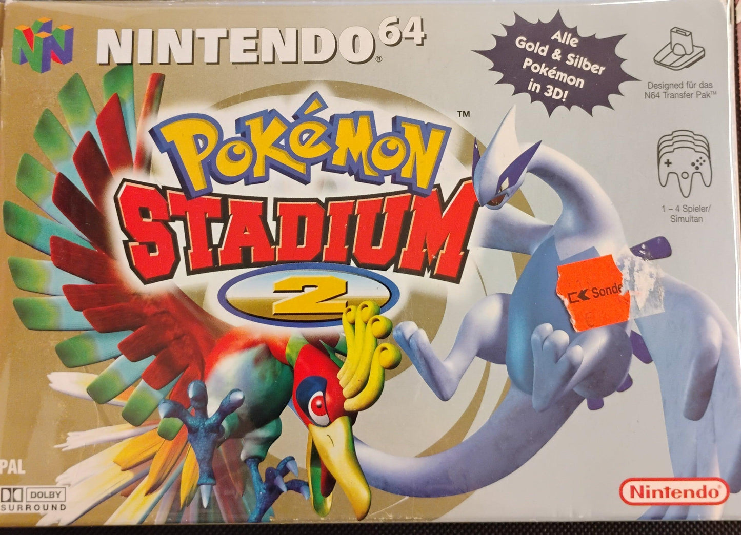 Pokémon Stadium 2 i æske (Mindre kosmetiske fejl) (Tysk) - ZZGames.dk