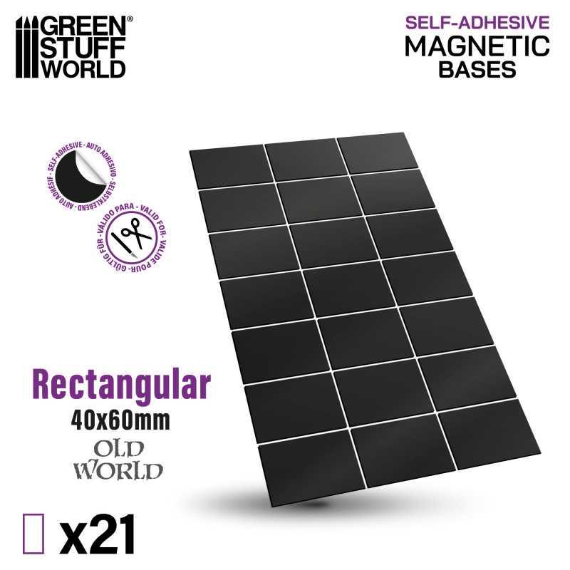 Rectangular Magnetic Sheet SELF-ADHESIVE - 40x60mm - ZZGames.dk