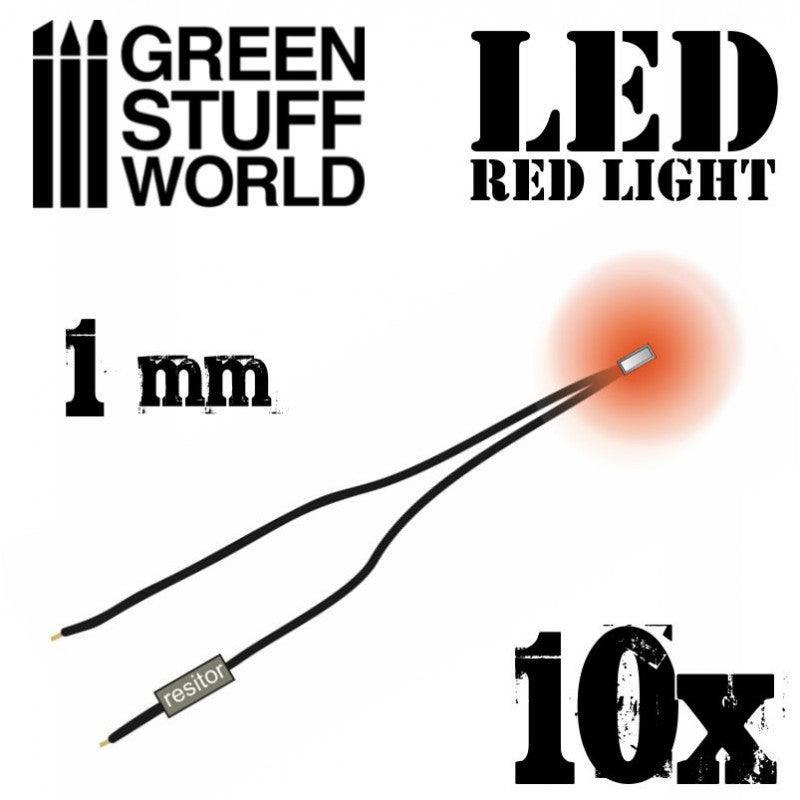 Red LED Lights - 1mm - ZZGames.dk