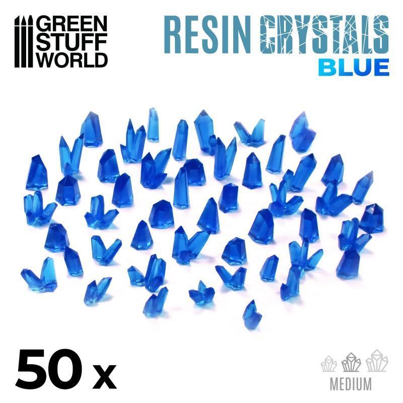 Resin Crystals - Medium BLUE x50 - ZZGames.dk