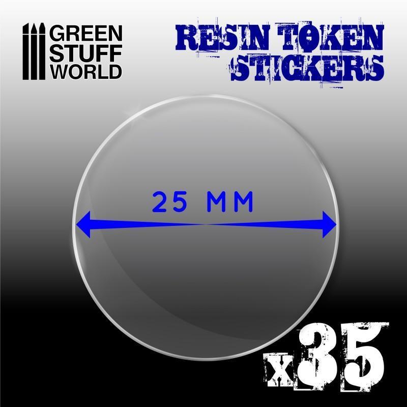 Resin Token Stickers - 25mm - ZZGames.dk