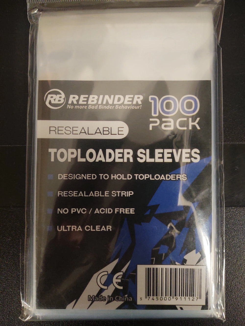 Resealable Toploader Sleeves (100 pack)