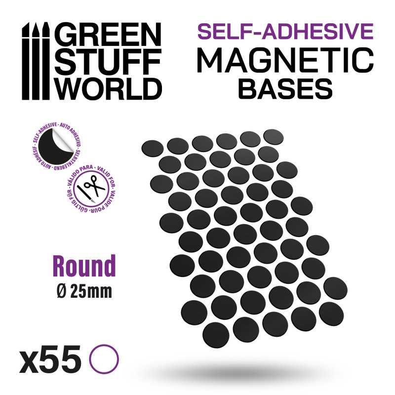 Round Magnetic Sheet SELF-ADHESIVE - 25mm - ZZGames.dk