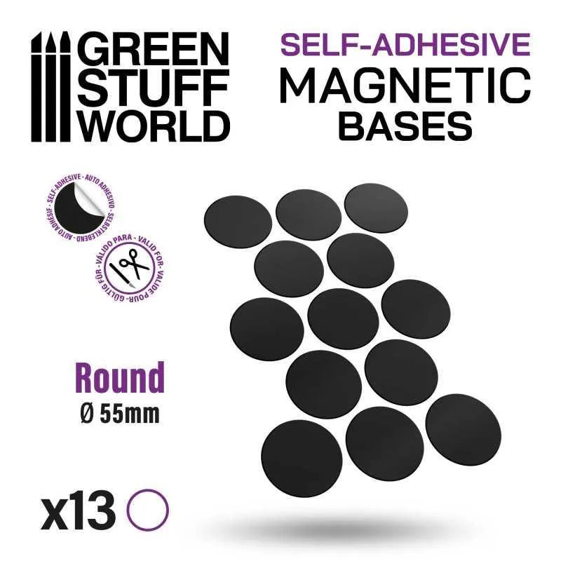 Round Magnetic Sheet SELF-ADHESIVE - 55mm - ZZGames.dk