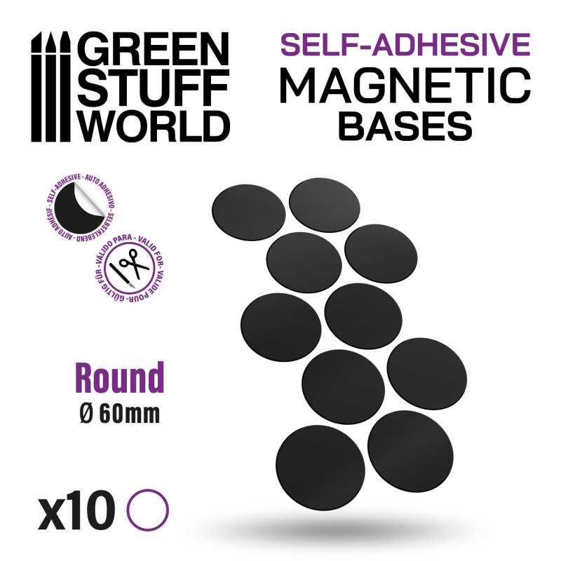 Round Magnetic Sheet SELF-ADHESIVE - 60mm - ZZGames.dk