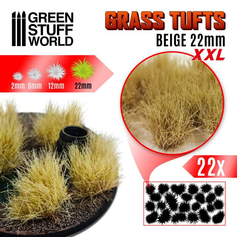 Grass Tufts XXL 22mm - Beige x22