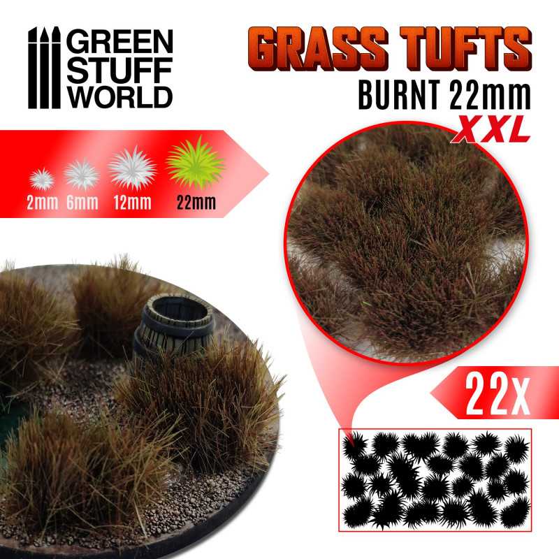 Grass Tufts XXL 22mm - Burnt x22