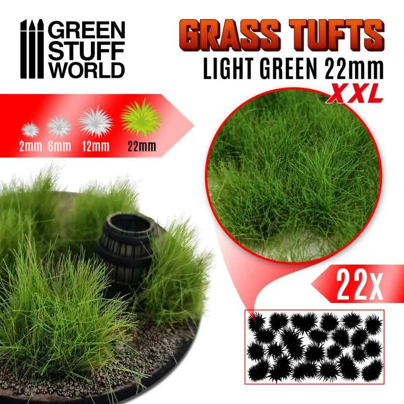 Grass Tufts XXL 22mm - Light Green x22