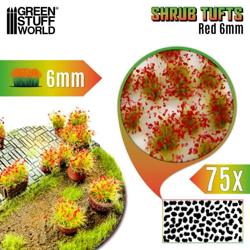 Shrubs TUFTs 6mm - RED x75