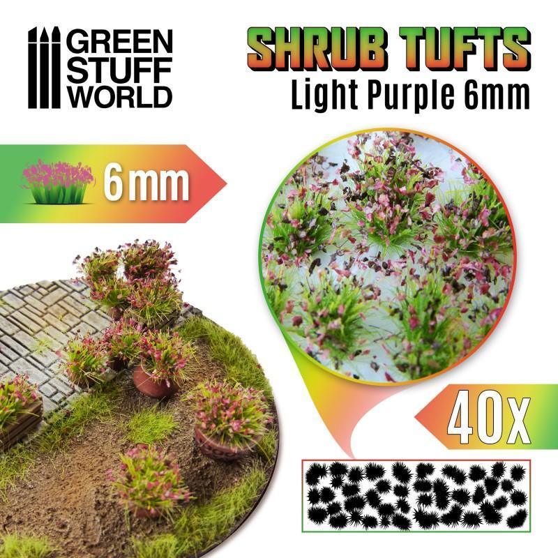 Shrubs TUFTs 6mm - LIGHT PURPLE x40 - ZZGames.dk