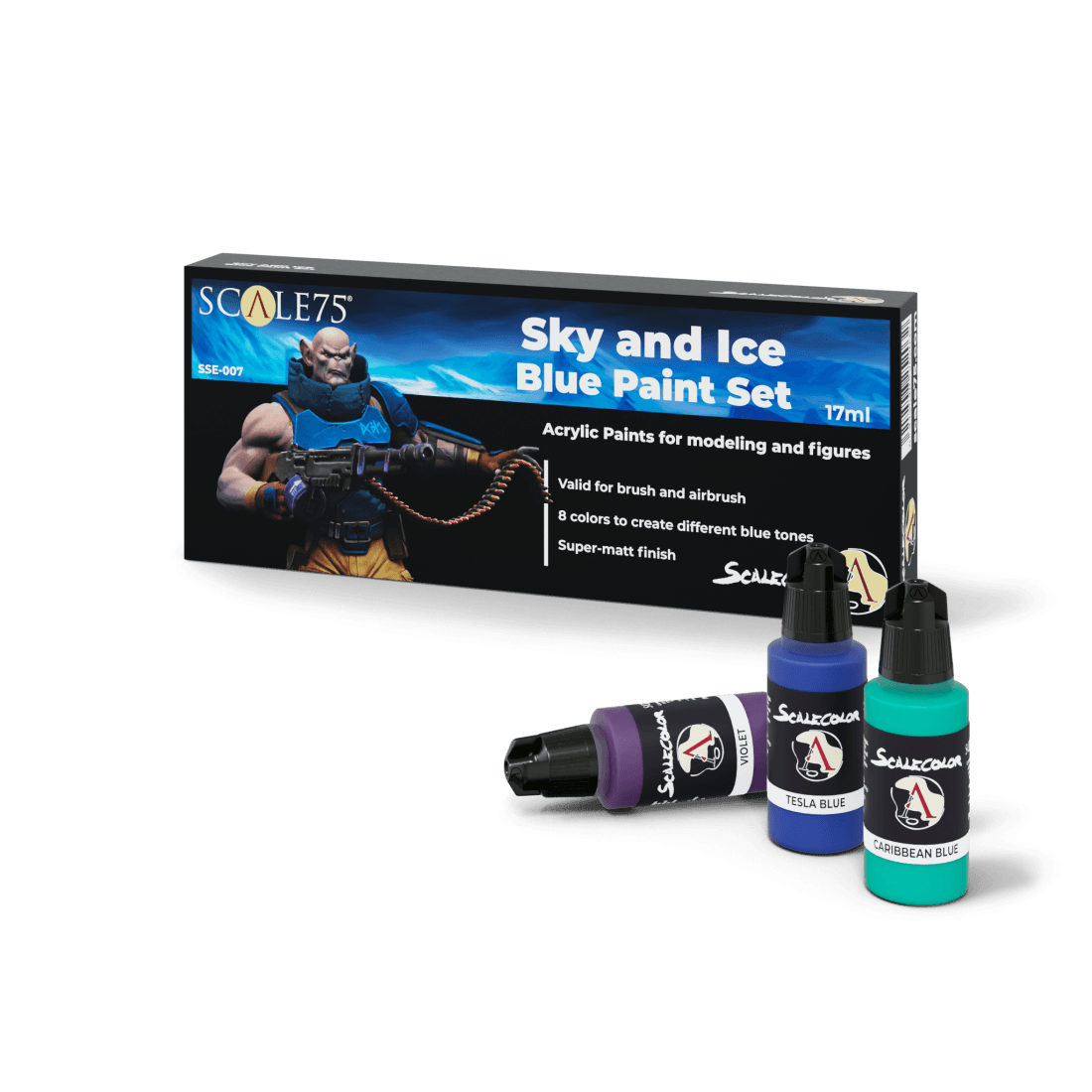 
                  
                    Sky And Ice Blue Paint Set (8x17ml) - ZZGames.dk
                  
                