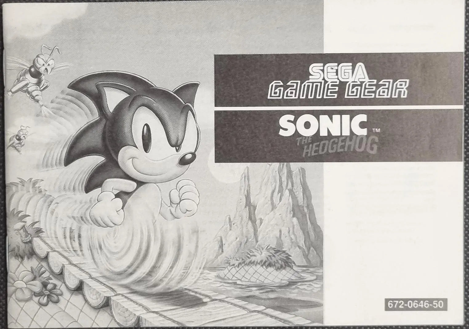 Sonic The Hedgehog manual – ZZGames.dk