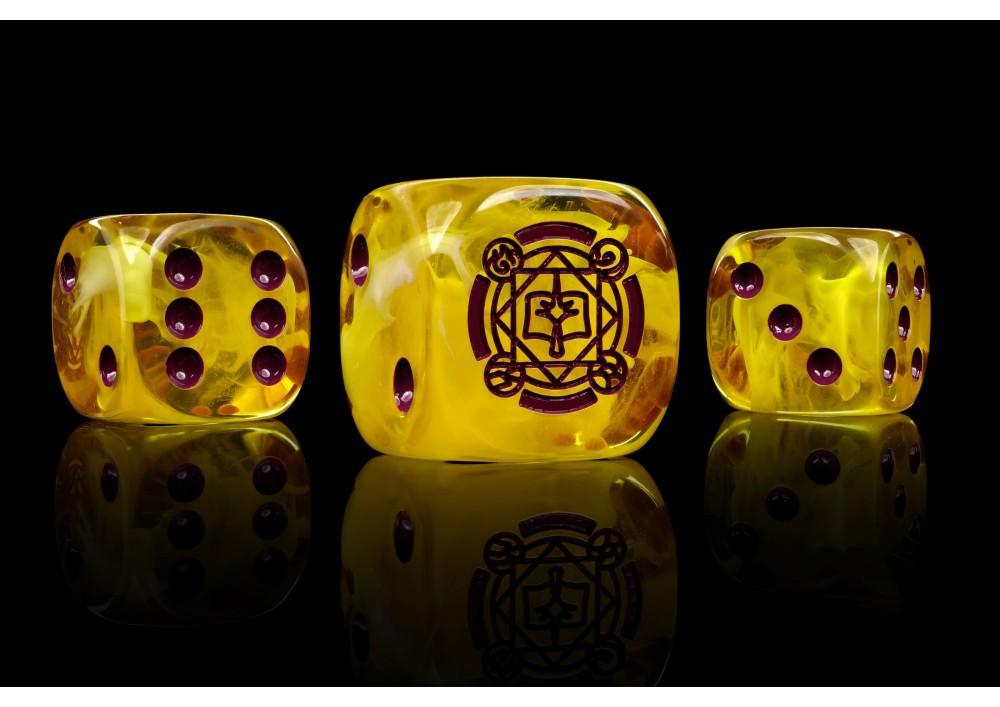 Sorcerer Kings: Faction Dice (Grey And Magenta Swirl) - ZZGames.dk