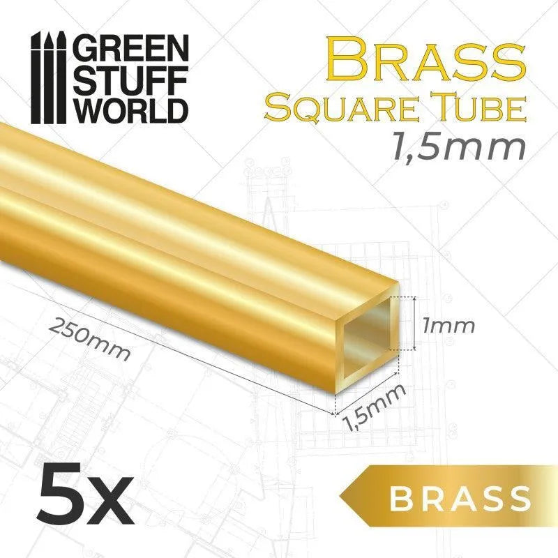 Square Brass Tubes 1.5mm - ZZGames.dk