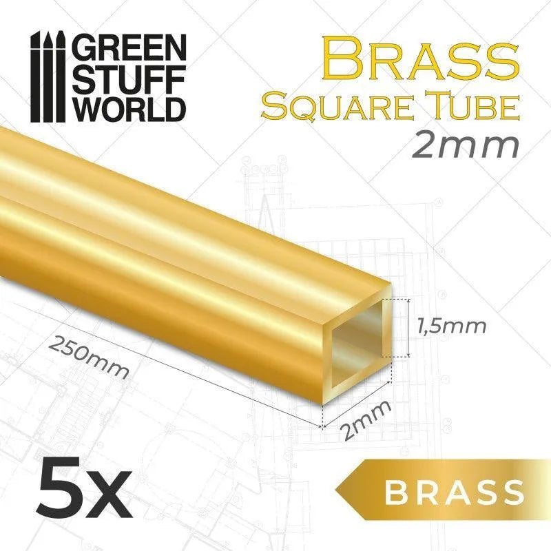 Square Brass Tubes 2mm - ZZGames.dk