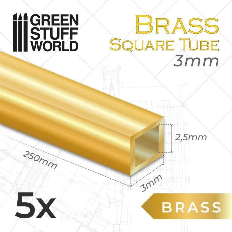 Square Brass Tubes 3mm - ZZGames.dk