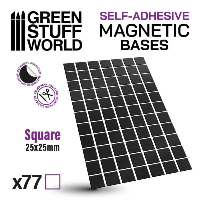 Square Magnetic Sheet SELF-ADHESIVE - 25x25mm - ZZGames.dk