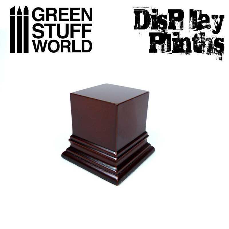 Square Top Display Plinth 4x4 cm - Hazelnut Brown - ZZGames.dk