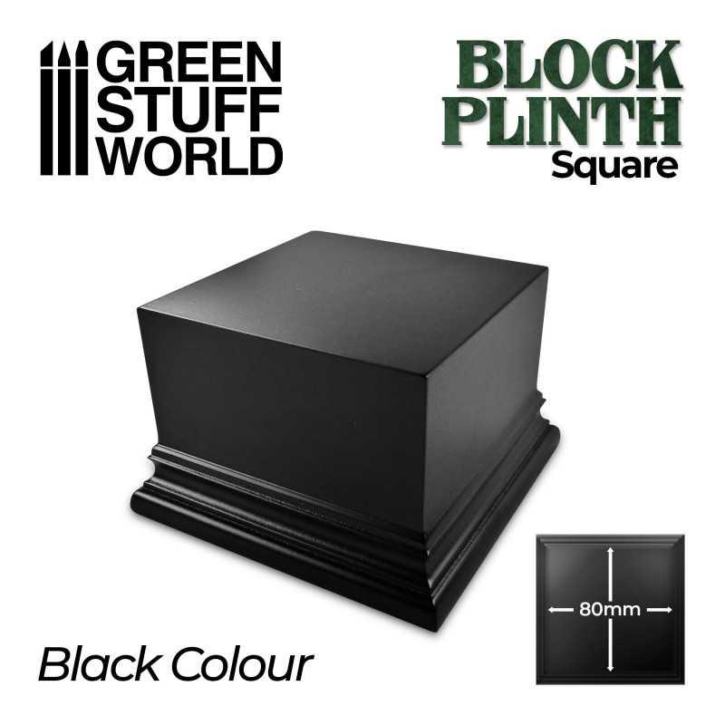 Square Top Display Plinth 8x8 cm - Black - ZZGames.dk